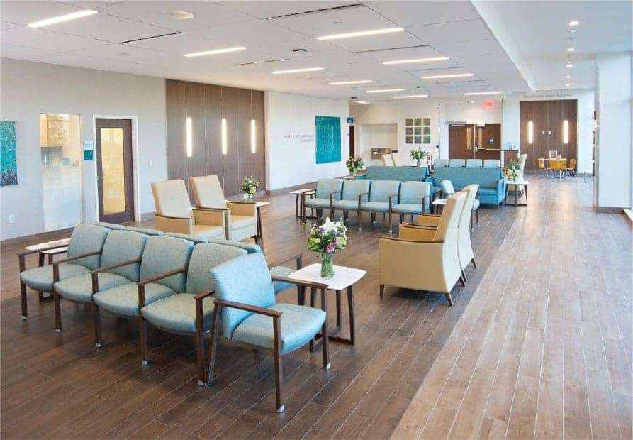 Hospital waiting area with quality furniture