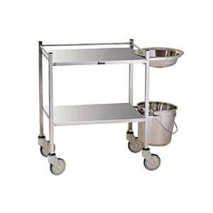 Medical Instrument Trolley With Stainless Steel Railing With Wash Basin
