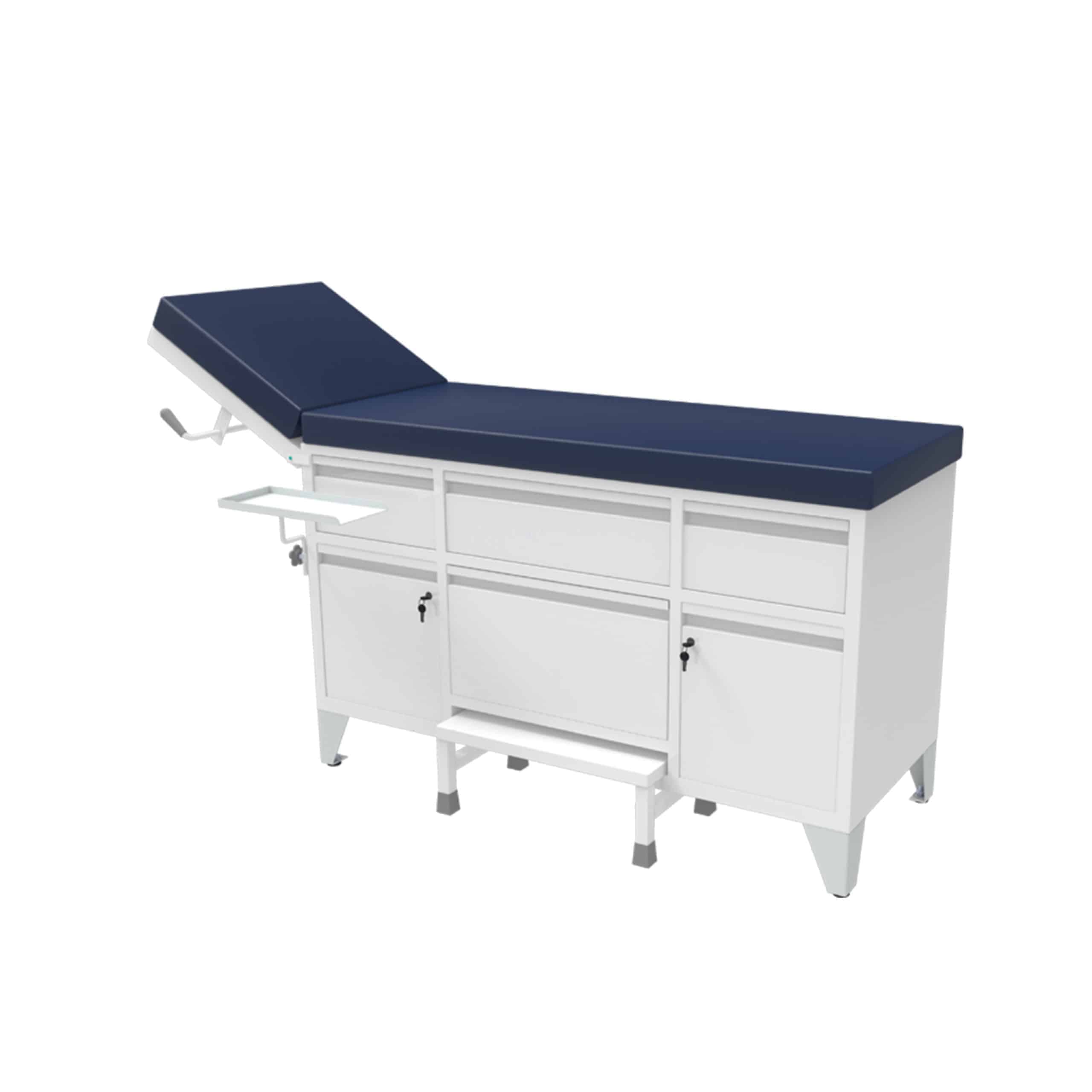 Mobile patient examination couch with wheels