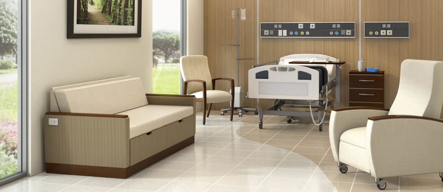Interior of Patient room with quality furniture