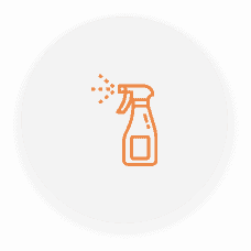 Vector image of orange Colour sanitizer spray Icon