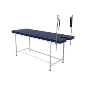Simple and functional patient examination couch with lithotomy rod